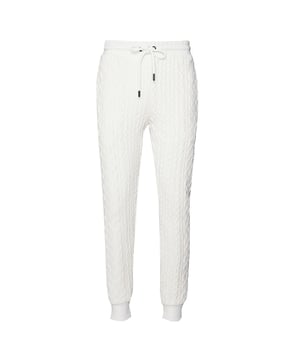 Criminal Damage Cable Knit Off White Mens Jogging Bottoms