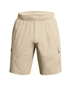 Het doel van de UA Woven-collectie was om de perfecte set warming-ups te maken die je spieren klaar houden, geschikt zijn voor elke sport en ook nog eens superklein op te bergen in je tas, zodat je ze overal mee naartoe kunt nemen. UA Storm-technologie stoot water af zonder in te leveren op ademend vermogen.- Lichtgewicht stretchgeweven stof is duurzaam, sneldrogend en beweegt met je mee.- 4-weg stretchmateriaal beweegt beter in elke richting.- Zacht gebreide tailleband met intern trekkoord.- Open handzakken en cargozakken met klepsluiting.- Gebruikt een fluorvrije waterafstotende behandeling. Materiaal: 87% polyester, 13% elastaan. Ref: 1383022289.