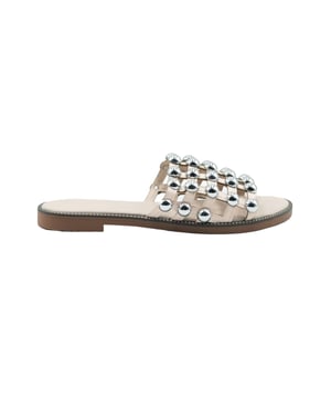 Obermaterial: PU (Polyurethan). Marke: Where's That From. Einlegesohle: Synthetischer Stoff. Laufsohle: Synthetischer Stoff. Gewebetechnik: langlebig. Absatz: Flach. Design: Käfig, Mit Stollen. Zehenstil: offen. Zum Anschlüpfen. Material: Stabil.