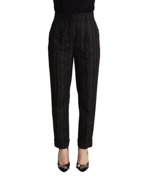 Modelo: Pantalones acampanados  
Corte: Regular  
Color: Negro  
Cierre de cremallera y botón  
Detalles de logo  
Hecho en Italia  
Material: 39% Alpaca 33% Algodón 28% Nylon  