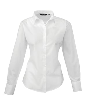 65% Polyester, 35% Cotton. Fabric: Poplin. Design: Plain. Fastening: Button-Down. Neckline: Collared. Cuff: Double Button. Sleeve-Type: Long-Sleeved. Hem: Rounded. 2 Back Darts. Sustainability: Amfori, BCI Approved, REACH, Sedex, WRAP Certified. 6 UK: 31 in. 8 UK: 33 in. 10 UK: 35 in. 12 UK: 37 in. 14 UK: 39 in. 20 UK: 45 in. 22 UK: 47 in. 24 UK: 49 in. 26 UK: 51 in. 28 UK: 53 in. 18 UK: 43 in. 16 UK: 41 in. 30 UK: 55 in.