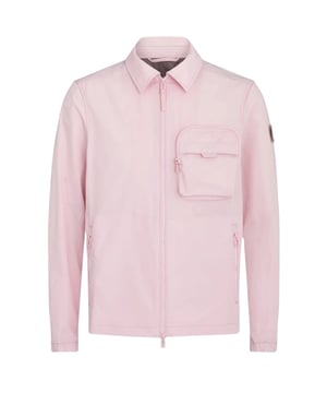 Experience the ultimate in versatility and style with the Belstaff Pink Jacket. This jacket offers both warmth and fashion-forward design, allowing you to effortlessly transition from a casual day look to a chic evening ensemble. Stay cozy and look amazing with this must-have jacket!, Material: 100% POlyester, Full zip fastening. Large Panel Pocket. High stand collar. Two side entry pockets to the body. One chest pocket.  Belstaff logo badge to the sleeve., Branded Badge On Left Sleeve, Lightweight, Phoenix patch on the sleeve,  Zip Closure, Pink Jacket, Water Repellent, Wind Proof, Lightweight Jacket