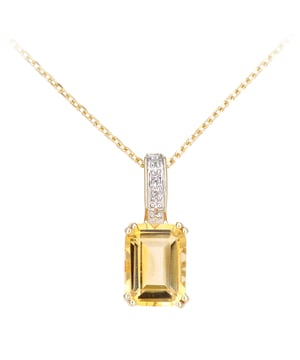 9K (375) Yellow Gold: 1.13gr; # Diamond: 0.02ct; # Citrine: 1.5ct; # Dimension: 40cm x 1.58cm x 0.7cm
