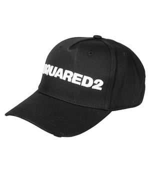 Gorra DSQUARED2 Blanca Logo Bordado Negro. Gorro negro bordado blanco DSQUARED2. 100% algodón. Gorra de béisbol Dsquared2. Código de estilo: BCM0028 05C00001 M063. Dean y Dan Caten bordados en la parte trasera