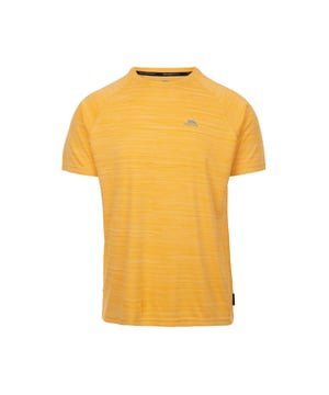 100% Polyester. Gewebetechnik: Atmungsaktiv, Duo Skin, Leicht, Feuchtigkeitsabweisend, Schnelltrockend, TP75-Material. Design: Logo, meliert. GSM (Gramm pro Quadratmeter): 160. Rundhalsausschnitt. Kurzärmlig.