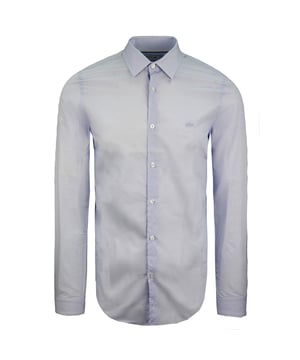 Lacoste Slim Fit Lange Mouw Lichtblauw Bedrukt Heren Overhemd CH0433 58M