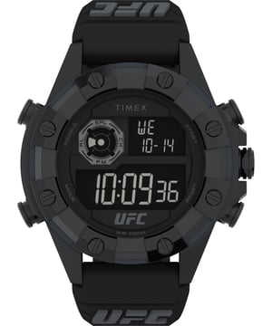 Dit Timex Heren horloge beschikt over een Quartz binnenwerk. De kast (49 mm mm) is vervaardigd uit RVS (Zwart) en heeft een Mineraalglas. De band is Zwart Rubber. Dit horloge uit de Timex Ufc Kick reeks is een mooi en tijdloos geschenk. Verras jezelf of iemand anders met dit cadeau. Bovendien geniet u hierbij van 2 jaar garantie tegen alle fabricagefouten.