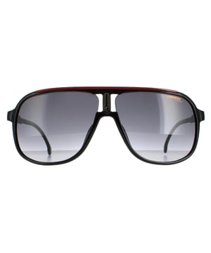 Carrera Aviator Mens Black Red Dark Gray Gradient 1047/s Las 1047/s son un estilo aviador clásico fabricado en acetato ligero. El logotipo de Carrera se incorpora a las patillas delgadas para el reconocimiento de la marca.