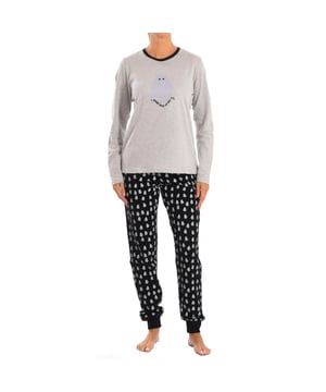 Kisses and Love winter pajamas.
 Long-sleeve T-shirt.
 Round neck.
 Long pants.
 Elastic waistband.
 Ribbed cuffed hems.
 Seams seen in tone.
 Composition: 93% Cotton; 7% Polyester
 Care:
Machine wash at 30º maximum.
 It does not allow the use of an iron.
 Do not use bleach.
 Do not dry clean.