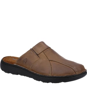 Upper: Leather. Insole: Cushioned, Suede. Outsole: Durable. Flat. Cut: Low. Design: Panel. Toe Style: Round. Fastening: Slip-on.