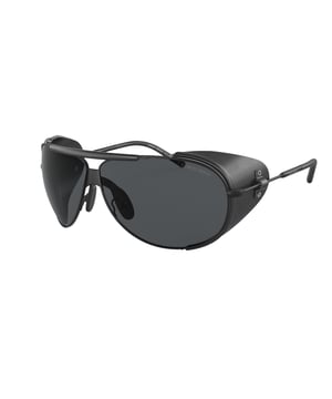 Giorgio Armani Mannen Zonnebril AR6139Q300187 - Materiaal: Metaal - Kleur frame: Zwart - Afmetingen: 59/15/140 mm (Diameter lens / Brug formaat / Lengte veren)