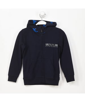 Sudadera con capucha Napapijri.
Color Azul marino
Sudadera con capucha.
Cierre con cremallera.
Manga larga con puños en acabado acanalado.
Nombre de la marca estampado en frontal.
Costuras vistas a tono.

Composición:  100% Poliester

Lavar máximo a 30ºC.
- No planchar.
- Permite usar secadora.
- No usar lejía.
- No admite el lavado en seco.