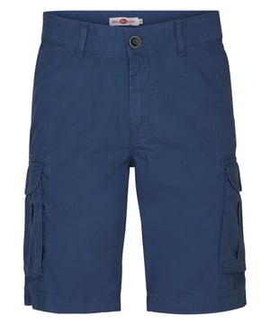 Cargoshort met met knoopsluiting en ritsgulp.  Deze short heeft twee steekzakken, een achterzak en twee cargozakken met drukknopen. Gemaakt van 100% katoen.CargoshortKnoopsluiting en ritsgulpSteekzakken, achterzak en cargozakken100% katoen