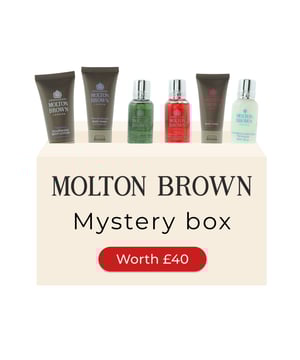 The Molton Brown Mystery Box is guaranteed to include 8 items from a selection of discovery size (30ml) items, across various product types and collections including:
Body & Shower Gels, Hand Washes, Body Lotions and Haircare