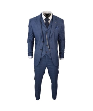 Achieve Timeless Elegance with our 3-piece suit featuring a classic Prince of Wales checkered pattern, exuding sophistication and style for any formal occasion. Product Design Bullet Points:  
Premium Quality: Crafted from high-quality materials, ensuring comfort and durability.
 
Versatile Wardrobe Essential: Suitable for weddings, business meetings, or any formal event.
 
Tailored Fit: Enhances your silhouette while allowing ease of movement.
 
Classic Prince of Wales Checkered Pattern: Adds a touch of sophistication and timeless style.Material: Made from a blend of 62% Polyester, 35% Viscose, and 3% Elastane, providing both comfort and flexibility Sizes	Jacket & Trouser Size
36R :	36" (Chest) 30" (Waist)
38R :	38" (Chest) 32" (Waist)
40R :	40" (Chest) 34" (Waist)
42R : 	42" (Chest) 36" (Waist)
44R :	44" (Chest) 38" (Waist)
46R : 	46" (Chest) 40" (Waist)
48R :	48" (Chest) 42" (Waist)
50R :	50" (Chest) 44" (Waist)
52R :	52" (Chest) 46" (Waist)
54R :	54" (Chest) 48" (Waist)