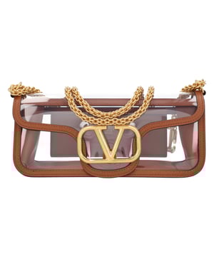 Magnetic closure
Removable leather handle
Shoulder strap with detachable sliding chain
Nappa leather lining

Shoulder strap drop length - 26 cm - 50 cm 

Width - 27 cm
Height - 13 cm
Depth - 6 cm

Composition
Calf Leather 100%