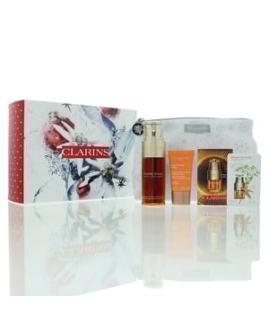 Clarins 3 Piece Gift Set is a carefully curated collection of essential products designed to enhance your eye care routine and provide a touch of glamour to your lashes. This set includes three key items: Eye Serum, Mascara, and Cleansing Oil. The Eye Serum is a lightweight and revitalising formula that targets multiple signs of aging around the eye area. Enriched with potent plant extracts, this serum helps reduce the appearance of wrinkles, puffiness, and dark circles. It also works to firm and lift the skin, promoting a more youthful and rejuvenated look. The refreshing texture absorbs quickly, leaving the delicate skin around the eyes feeling hydrated and refreshed. The Mascara in this set is designed to accentuate and enhance your lashes. Its specially designed brush coats each lash from root to tip, separating and defining them for a voluminous and dramatic effect. The long-lasting formula resists smudging and flaking, ensuring your lashes stay bold and beautiful throughout the day. This mascara adds length, volume, and definition to your lashes, making your eyes stand out and giving you a glamorous look. The Cleansing Oil is a gentle and effective makeup remover that dissolves and lifts away impurities, including waterproof makeup, without stripping the skin's natural moisture. This luxurious oil transforms into a milky emulsion upon contact with water, leaving the skin feeling clean, soft, and nourished. It effectively removes all traces of makeup, including eye makeup, while maintaining the skin's natural balance. This gift set offers a complete eye care and makeup experience. The Eye Serum helps to improve the appearance of the delicate eye area, while the Mascara adds drama and intensity to your lashes. The Cleansing Oil ensures effortless makeup removal, leaving your skin clean and refreshed.