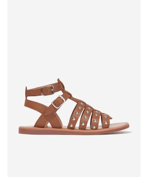 Introduce your little girl to the world of high-end fashion with the Girls Leather Plagette Stud Sandals in Camel by Pom D Api. Perfect for summer, these sandals define elegance and comfort. Here are the key features: Designer Quality: Produced by high-end designer Pom D Api, ensuring outstanding quality and durability. Chic Details: The stud patterning on these sandals offers a fashionable edge suitable for any occasion.Comfort Meets Style: Constructed from soft, premium leather to ensure maximum comfort for your child.Summer Perfect: The camel shade and open design make it an ideal summer footwear option.Elevate her Style: Let your little girl step out in style with these high-end sandals! Pick a pair today.