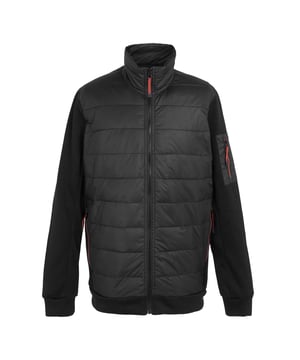 100% gerecycleerd polyester. Stof: Gewafeld, Fleece, Gebreid. Ontwerp: Contrast, Logo, Gewatteerd. 250gsm. Stoftechnologie: DWR afwerking, isolerend, Thermo-Guard. Mouwtype: Met lange mouwen. Halslijn: Staande Kraag. Zakken: 2 Onderzakken, 1 Mouwzak, Rits. Bevestiging: Volledige ritssluiting. S: 38 in. M: 40 in. L: 42 in. XL: 44 in. XXL: 48 in. 3XL: 51 in.