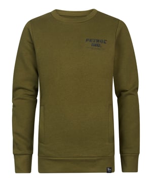 Bequemes Sweatshirt mit dezentem Logo auf der Brust. Dieser Sweater hat einen Rundhalsausschnitt und seitliche Taschen an der Hüfte.Bequemer SweaterLogo auf der BrustEingrifftaschenRundhalsausschnitt56 % Baumwolle, 44 % PolyesterDas Model ist 149 cm groß und trägt Größe 152.