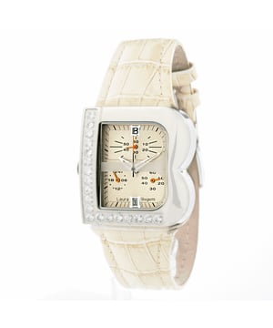 Laura Biagiotti LB0002L-11Z - Reloj para mujer cuarzo acero inoxidable• material: acero inoxidable• cristal: minèral• pulsera: cuero• correa: plateado• resistencia al agua: 0 m (0 ATM)• tamaño de la caja: 33 mm
