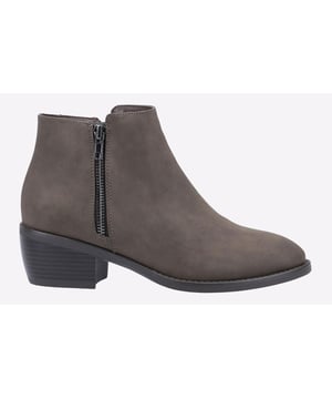 Whether adding a stylish flair to your casual wardrobe or elevating a smart-casual look, these chic womens Ruby boots from the Divaz Luxe range deliver on-trend style with every wear. Crafted in a vegan-friendly synthetic upper in a classic ankle boot silhouette, the Ruby boasts a zip fastening for easy on / off wear. A soft microfibre lining and padded footbed ensures feet are kept comfortable, with a mid-heel for added lift and increased visual appeal. Delivering on comfort and looks, this sleek ankle boot from Divaz is sure to be your new go-to boot this season. 
 - Vegan friendly upper
 
 - Microfibre inner lining
 
 - Zip fastening for easy on / off wear
 
 - Padded footbed
 
 - Durable grippy sole unit