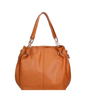 Bolso bandolera para mujer. El cierre es con cremallera. Los bolsillos internos son uno con cremallera. Los bolsillos externos son uno en la espalda con cremallera. La bandolera es ajustable y extraíble en piel. El mango es de cuero. Hay dos compartimentos internos. El material exterior es piel auténtica sauvage. Internamente está forrado en tejido 70% algodón - 30% seda. Medidas: 38x30x12 cm. Hecho en Italia