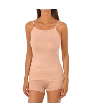 Q-EN kanten t-shirt.
 Brede elastische bandjes.
 Halslijn met ronde geribbelde afwerking.
 Comfortabele en ademende stof.
 Zachte en elastische stof, laat geen sporen na.
 Naden in toon zichtbaar.
 Samenstelling: 95% Bamboe, 5% Elastaan
 Onderhoud:
Wassen op max. temperatuur 30º.
 - Geen bleekmiddel gebruiken.
 - Niet in de droger.
 - Niet strijken.
 - Niet chemisch reinigen.