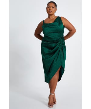- Rhinestone design - Asymmetric style - Cowl neck - Model height: 5' 7" - Model wears uk 18 / us 14 / eur 40 - Always check the care wash label - Cool hand wash with mild detergent