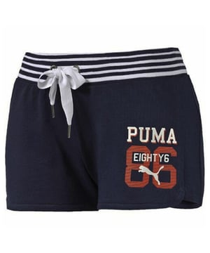 Pantalones cortos Puma Style Athletic Stretch Waist Pantalones cortos azul marino para mujer 836406 NAVY