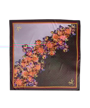 Foulard de mujer.
  Diseno: FLOWER V03.
  Color: Multicolor.
  Composicion: 100% POLIESTER.
  Medidas: 90x90 cm.
  Fabricado en Italia.
  Temporada: Todas las estaciones.