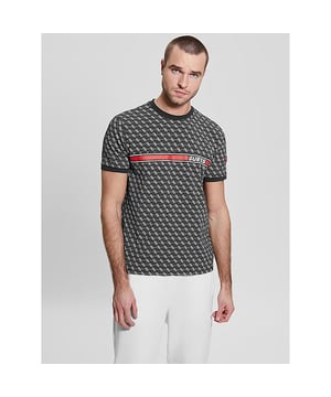 T-Shirt Guess 4G Multi Herren Weiß Baumwolle. Authentisches Kleidungsstück der Marke Guess - Streetwear/Sportswear Design von Guess - Guess für Herren Fashion, perfekt für den Alltag - Das weiße T-Shirt von Guess passt perfekt zu Ihrer restlichen Garderobe - Bequeme Baumwollmaterial - klassisch - 4G Multi -