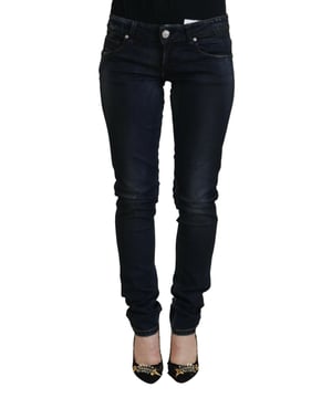 Brand: ACHT
  Condition: Brand New with Tags
  Color: Blue
  Style: Low Waist Denim Pants
  Closure: Zipper
  Material: 98% Cotton 2% Elastane
  Logo details
  Gender: Women
Material: 98% Cotton 2% Elastane