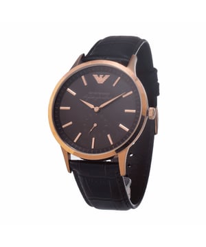 Emporio Armani AR2469 - Reloj para hombre cuarzo acero inoxidable• material: acero inoxidable• cristal: minèral• pulsera: cuero• correa: oro rosado• resistencia al agua: 50 m (5 ATM)• tamaño de la caja: 43 mm