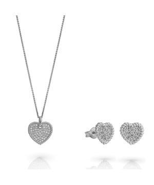 This Orphelia Set: Necklace + Earrings in Silver is made of the highest quality allergy free 925 Sterling Silver. The Orphelia 'Elite' Women's 925 Sterling Silver Set: Necklace + Earrings - Silver SET-7566 comes delivered in a beautiful gift box and has a two year warranty - the perfect gift to spoil yourself or a loved one.