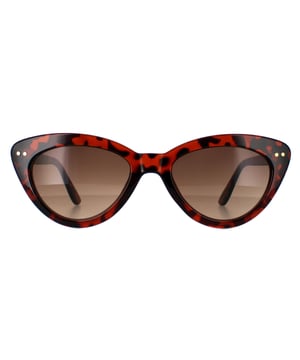 Guess Cat Eye Womens Gold Brown Gradient GF0402  Sunglasses are an alluring cat eye silhouette, adding a glamorous touch to any outfit. Crafted with meticulous precision, the lightweight yet durable frame, adorned with the iconic Guess logo on the temples, embodies a mark of refined taste and quality. Not just a fashion statement, these sunglasses prioritize eye protection, featuring high-quality lenses that offer excellent protection, ensuring both style and safety.
