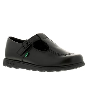 Kickers Womens Shoes Work School Fragma T Buckle Leather Black. Leather Upper. Textile Lining. Tpr Sole. Footwear Formal.