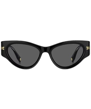 Marc Jacob MJ1045 807 IR Black Sunglasses. A touch of fun for your summer days, but nothing too out of the ordinary for a Marc Jacobs collectible. Marc Jacobs Sunglass perfect for the summer. Marc Jacobs Black MJ1045 807 IR  Sunglasses, Lens Width = 53mm, Nose Bridge Width = 17mm, Arm Length = 145mm, Made In China. Sunglasses, Sunglasses Case, Cleaning Cloth and Care Instructions all Included, 100% Protection Against UVA & UVB Sunlight and Conform to British Standard EN 1836:2005. Marc Jacobs Black Sunglasses. MARC MJ1045 807 IR