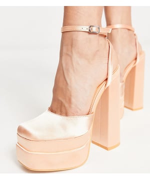 Mileyshoes platform open toe store heels