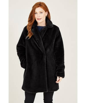 Harry faux fur collar crombie coat shop