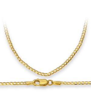 9K (375) geel goud: 1,9 gram; # Afmeting: 41 cm x 0,18 cm