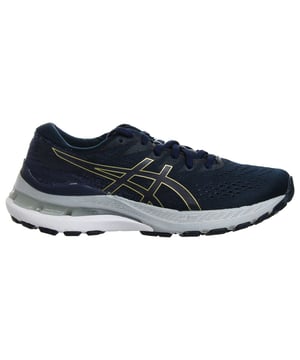 Die ASICS Gel-Kayano 28 Damen-Laufschuhe sind eine hochangesehene und hochwertige Wahl für Läuferinnen, die Stabilität, Dämpfung und Unterstützung in ihren Laufschuhen priorisieren. Diese neueste Iteration der langjährigen Gel-Kayano-Serie bietet weiterhin außergewöhnlichen Komfort und Leistung für Läufer aller Leistungsstufen. Hier ist eine Übersicht über die wichtigsten Merkmale der ASICS Gel-Kayano 28 Damen-Laufschuhe:

Wichtige Merkmale:

Dynamisches DuoMax Unterstützungssystem: Der Gel-Kayano 28 enthält das Dynamische DuoMax Unterstützungssystem von ASICS in der Zwischensohle. Diese Technologie verbessert die Stabilität und reduziert das Risiko der Überpronation, was ihn zu einer ausgezeichneten Wahl für Läuferinnen mit einer Tendenz zum Einknicken der Füße macht.

Gel-Dämpfungstechnologie: Diese Schuhe verfügen über Gel-Dämpfung sowohl im Fersen- als auch im Vorderfußbereich. Dieses Dual-Density-Setup absorbiert effektiv Stöße beim Auftreffen und erleichtert einen sanften Übergang während des Gangzyklus, wodurch außergewöhnliche Dämpfung bereitgestellt und das Risiko von Verletzungen bei hochintensiven Aktivitäten wie Laufen verringert wird.

FlyteFoam Zwischensohle: Das FlyteFoam-Zwischensolenmaterial wurde entwickelt, um leichte Dämpfung, hervorragendes Rückfederungsverhalten und langanhaltenden Komfort zu bieten. Es reduziert das Gesamtgewicht des Schuhs und sorgt gleichzeitig für ein reaktionsschnelles Gefühl während der Läufe.

Impact Guidance System (IGS): Das IGS-Design fördert einen natürlicheren und effizienteren Fußaufsatz, indem es dem Schuh ermöglicht, mit der natürlichen Bewegung Ihres Fußes zu arbeiten. Es fördert eine sanftere und stabilere Fahrt, besonders bei Langstreckenläufen.

Jacquard-Mesh-Obermaterial: Das Obermaterial des Schuhs besteht aus einem Jacquard-Mesh-Material, das hervorragende Atmungsaktivität bietet und sich der Form Ihres Fußes anpasst, um einen sicheren und bequemen Sitz zu gewährleisten. Dies minimiert das Risiko von Reibung und Unbehagen bei längeren Läufen.