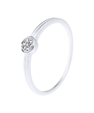 Diamantes de anillo solitario 0.040 CTS - HSI de calidad (color H - Calidad SI1) - entorno de carrocería - Disponible de tamaño 48 a tamaño 60 - Oro blanco 375 milésimo - 2 años Garantía contra defectos de fabricación - Entregado en un caso con una autenticidad de certificado y una internacional Garantía: todas nuestras joyas están hechas en Francia.