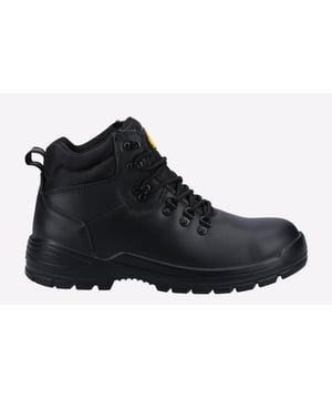 Lightweight and classic safety boot with water-resistant leather upper, padded collar, steel toe, steel midsole and dual density PU outsole.
- New and Improved Classic Safety Boot- Upper is made with Water Resistant Leather- Padded Breathable Mesh Collar and Tongue- Sturdy Metal D-Ring and Hooks for Lacing- Comfortable and Removable EVA Footbed- Dynamic and Raised Injected PU Midsole Clasps- Raised Heel for Enhanced Comfort and Stability- Excellent Energy Absorption- Cleated Outsole Provides Ultimate Performance and Grip in Varied Conditions- Ladder Grip Lines for Working at Heights- Non-Marking Outsole