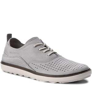 Merrell Around Town Lace Air Lace-Up Grey Nubuck Leather Womens Shoes J03692