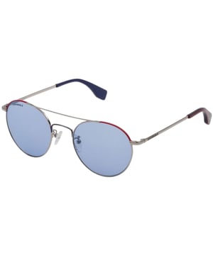 Converse Unisex Zonnebril SCO057Q520523 - Materiaal: Metaal - Kleur frame: Zilver - Afmetingen: 52/21/140 mm (Diameter lens / Brug formaat / Lengte veren)
