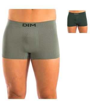 Pack-2 boxers Unno Basic by Dim.
Color Verde.
Cinturilla elástica, con nombre de la marca en la parte central.
Tejido transpirable.
Frontal anatómico con capacidad de sujetar sin apretar.
Sin costuras.

Composición:  80% Poliamida, 18% Elastano, 2% Poliéster.

Cuidados:
- Lavara a mano a temperatura máx. 40º.
- No utilizar lejía.
- No permite el uso de secadora.
- No planchar.
- No lavar en seco.