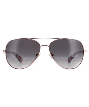 Las gafas de sol Kate Spade Avaline 2/S AU2 WJ polarizadas en degradado gris oro rojo son una elegante montura de aviador fabricada en metal ligero. Ya sea paseando por la playa o por las calles de la ciudad, estas gafas de sol son el compañero perfecto para cualquier ocasión. El logotipo de Kate Spade aparece en las patillas para garantizar la autenticidad de la marca.