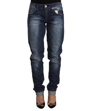 100% authentieke ACHT jeans  
Gemaakt van katoen  
Skinny pasvorm  
Rits- en knoopsluiting  
Blauw gewassen kleur  
Middelhoge taille  
Logo-details  
Materiaal: 99% Katoen 1% Elastaan