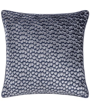 The Lanzo cushion is cleverly designed with small, abstract circles of dark and light cut velvet, to create a stunning 3D-like effect. It provides a subtle injection of verve and colour, sitting effortlessly and elegantly on your home furnishings. Finished with a soft velvet reverse, complimenting piped trim and a hidden zip fastening, Lanzo will make its mark in any surroundings.